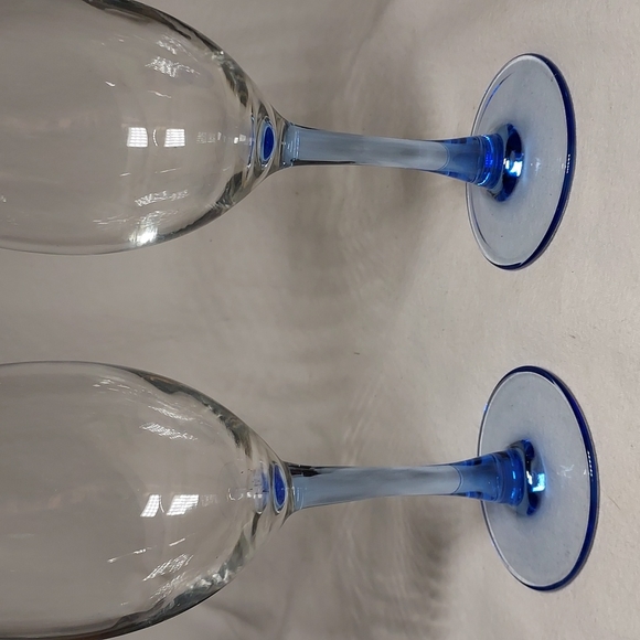 Azur Light Blue  CRISTAL D'ARQUES-DURAND wine 🍷 glasses 🥂 - Picture 9 of 9